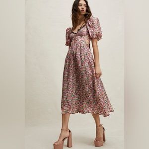 For Love & Lemons Isadora Midi Dress, size large
